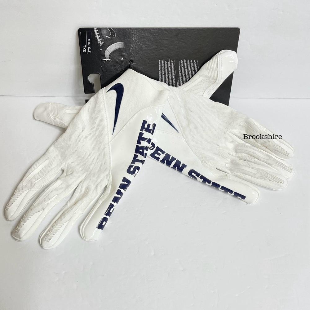 Nike Vapor Knit Penn State Nittany Lions Football Gloves 3XL FN5497-112